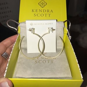 Kendra Scott Gold Hoop Earrings - NWT!